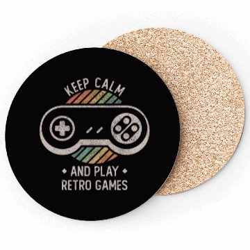 Discover Retro Gaming Keep Calm Spruch Games Nerd Geek Coasters