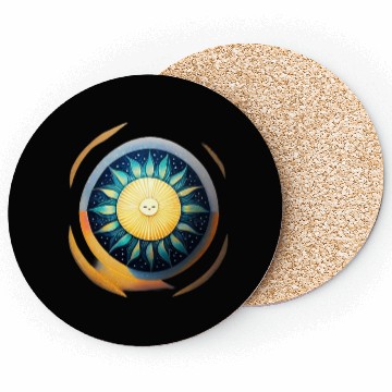 Discover Sun Lost in Universe Abstract Sun Coasters