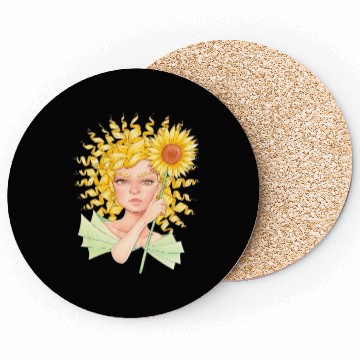 Discover Sunflower Girl Coasters
