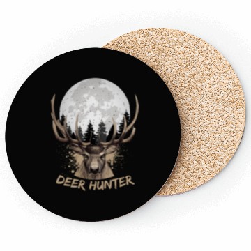 Discover Deer Hunter Rack Hunter Full Moon Buck Hunting Coasters