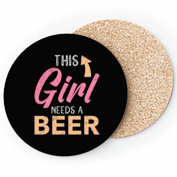 Discover This girl needs a beer vacation Spring Break Coasters