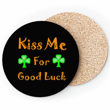 Discover kiss me For Good Luck Clover St Patrick's Day Coasters