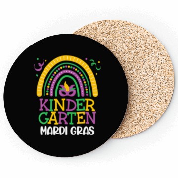 Discover Cute Boho Rainbow Mardi Gras Kindergarten Teacher Coasters