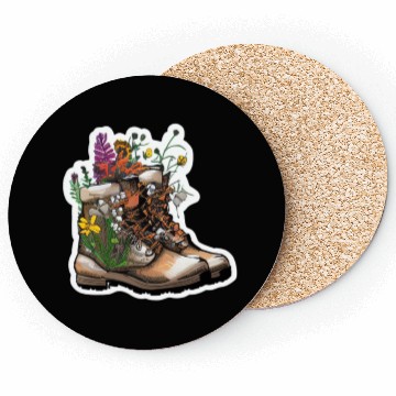 Discover Wildflower Hiking Boot: Find Your Path! Coasters