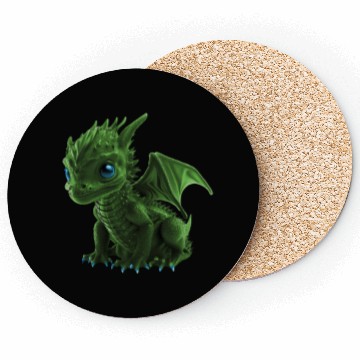 Discover green baby dragon Coasters