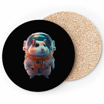 Discover Hamster astronaut spacesuit Coasters
