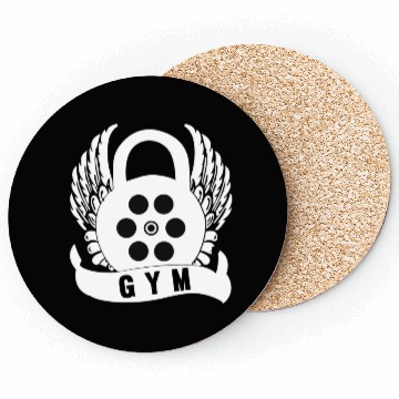 Discover Free gym typography Coasters design