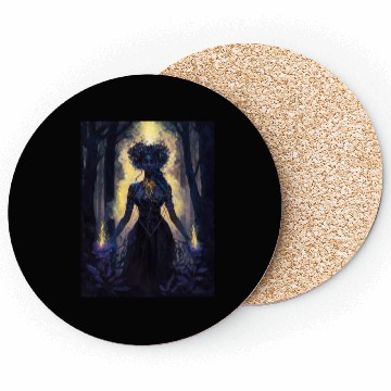 Discover Black Nature Goddess - African American, Woodland Coasters