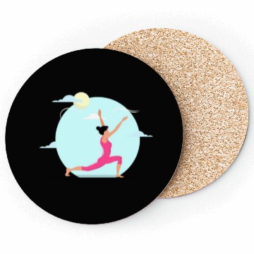 Discover Yoga Exercise Training Sport Pose Coasters