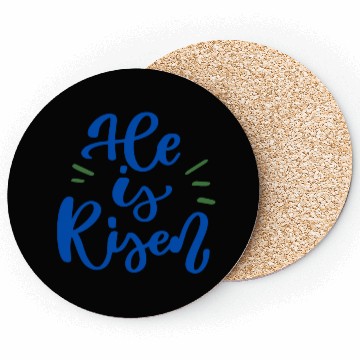 Discover He Is Risen Religious Easter Coasters