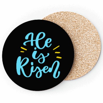Discover He Is Risen Religious Easter Coasters