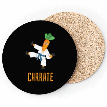 Discover Carrate Carrot Lover Karate Coach Martial Artist Coasters
