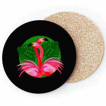 Discover Flamingo Birds Love Hug Coasters