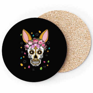 Discover Happy Easter Sunday Bunny Dia De Los Muertos Coasters