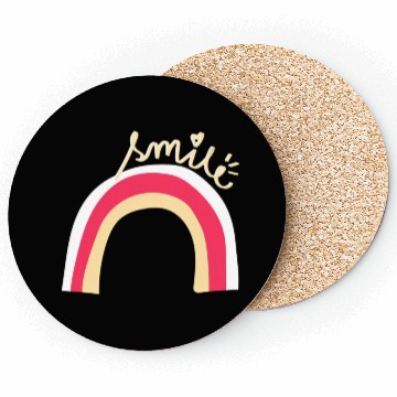 Discover Rainbow, Smile, Positive Quote Coasters