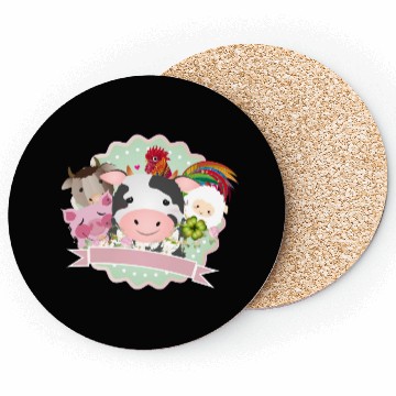 Discover happy farm animals together in the countryside Coasters
