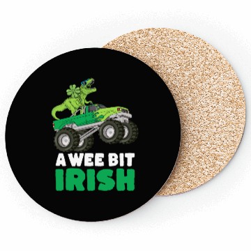 Discover St Patricks Day A Wee Bit Irish T-Rex Truck Coasters