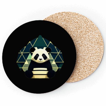Discover Panda Geometry Triangles Coasters