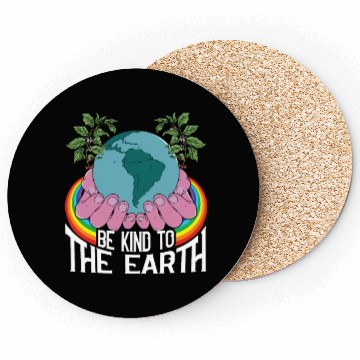 Discover Be Kind To The Earth Rainbow Natural Environment Coasters
