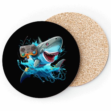 Discover shark game ps 1 Coasters
