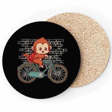 Discover Monkey Bicycle Coasters