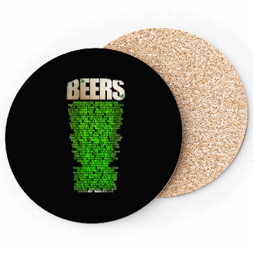 Discover Types of beer edition St Patrick's day Coasters