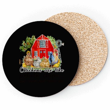 Discover Funny Quotes Chicken Sublimation Coasters