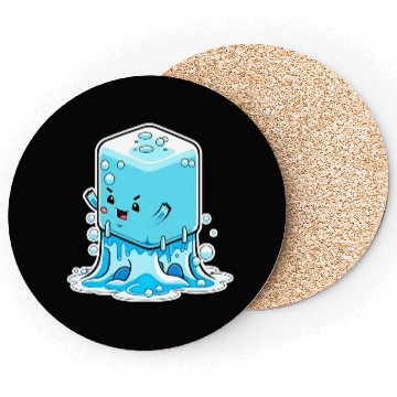 Discover Cute happy kawaii melting ice Coasters