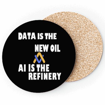 Discover AI, Data New Oil, Artificial Intelligence T-shit Coasters