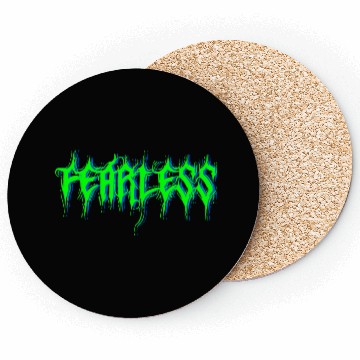 Discover FEARLESS Logo Art Green Coasters