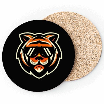 Discover Cool Bengal Tiger with Sunglasses Coasters