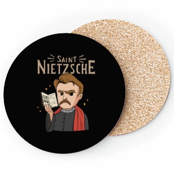 Discover Saint Nietzsche Design for a Philosophy Student Coasters