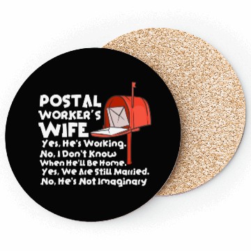 Discover Postal Worker's Wife Coasters
