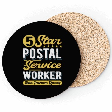 Discover 5-Star Postal Service Worker Coasters