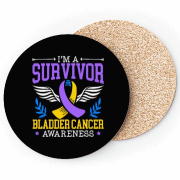 Discover Bladder Cancer Survivor Bladder Cancer Awareness Coasters