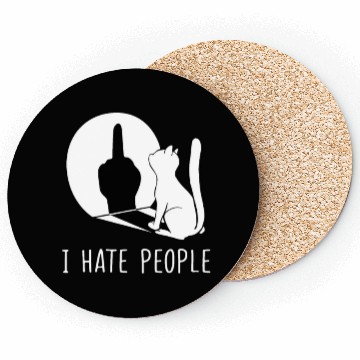 Discover Grumpy Kitten Cats I Don't Like People Cat I Hateb Coasters