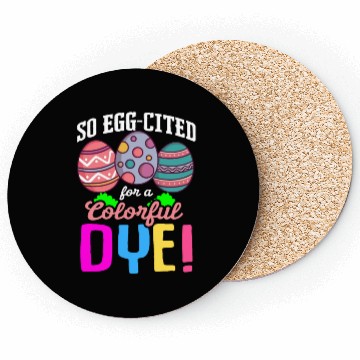 Discover Easter Colorful Egg Dye Rabbit Egg Hunt Coasters