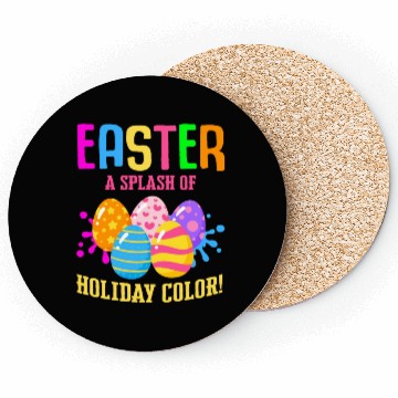 Discover Easter Colorful Egg Dye Rabbit Egg Hunt Coasters