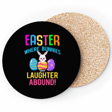 Discover Easter Rabbit Easter Bunny Flowers Eggs Coasters