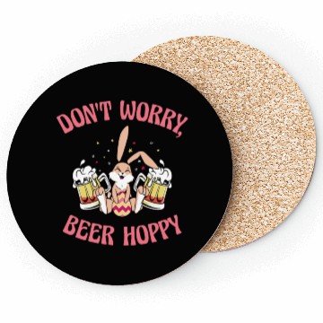 Discover Easter Bunnies Beer Drinking Holiday Rabbit Coasters