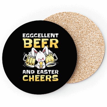 Discover Easter Bunnies Beer Drinking Holiday Rabbit Coasters