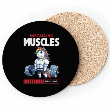 Discover Installing Muscles Deadlfit Unicorn Gym Coasters
