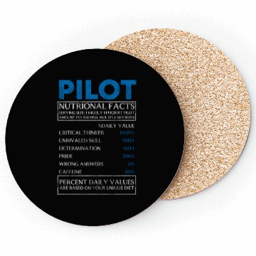 Discover Airplane Aviator Flight School Coasters