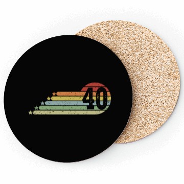 Discover 40th Birthday Retro Vintage 40 Years Men Women Coasters