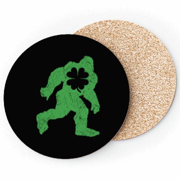 Discover St Patricks Day Bigfoot Irish Sasqautch Coasters