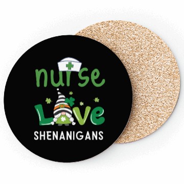 Discover Nurses Love Shenanigans Gnomes Shamrock Coasters