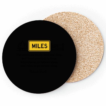 Discover MILES TO GO BEFORE I SLEEP (yellow) Coasters