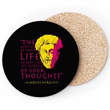 Discover Marcus Aurelius Stoic Philosophy Quote Coasters