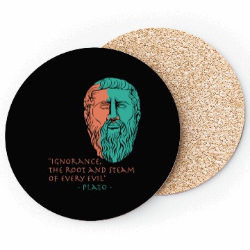 Discover Plato Stoic Philosophy Quote Coasters
