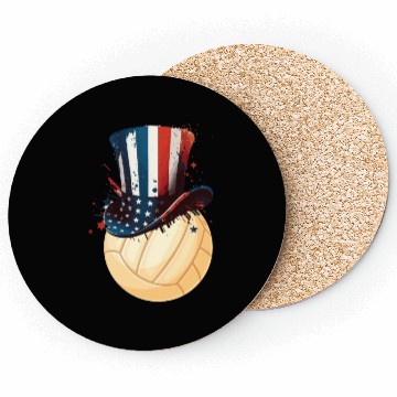 Discover Patriotic America USA Flag 4th Of July Volleyball Coasters